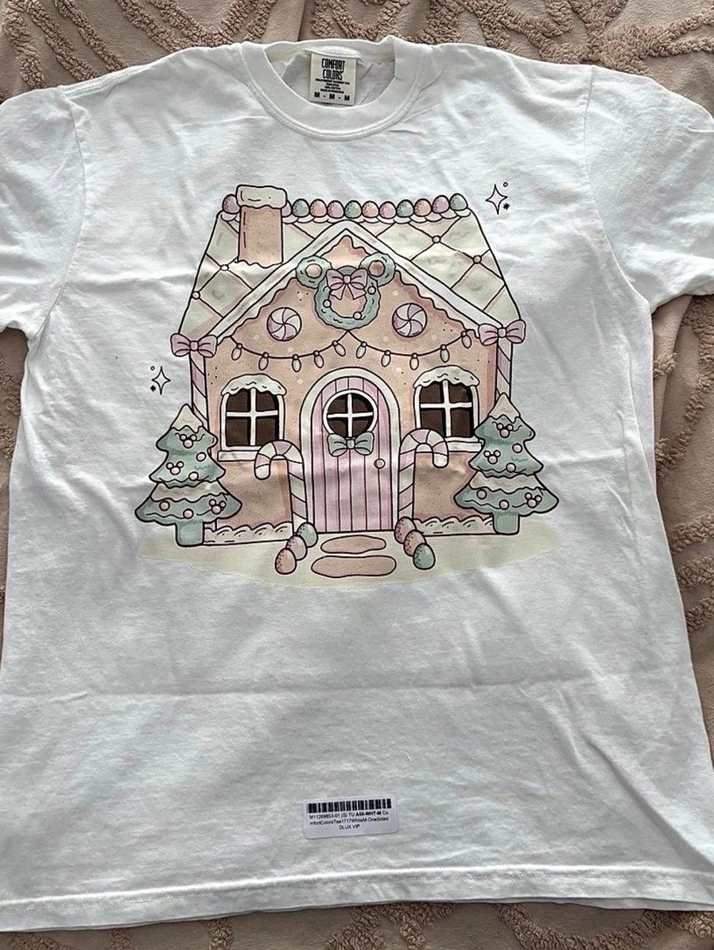 New Comfort Colors Disney Tee Gingerbread House Graphic Tee